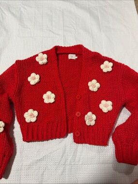 Luna Ivy Chunky Knit Sweater - Bright Red